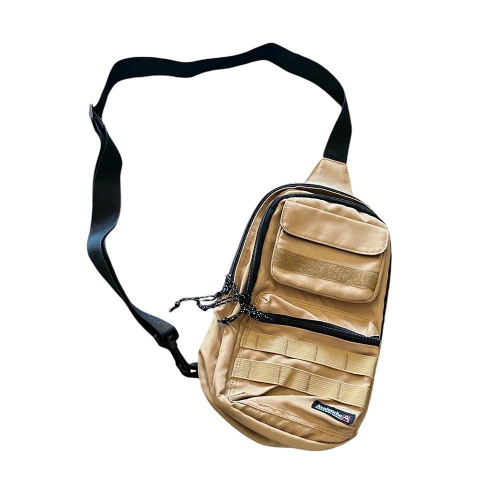 Avalanche Outdoor Tan Sling Bag Backpack with pockets small